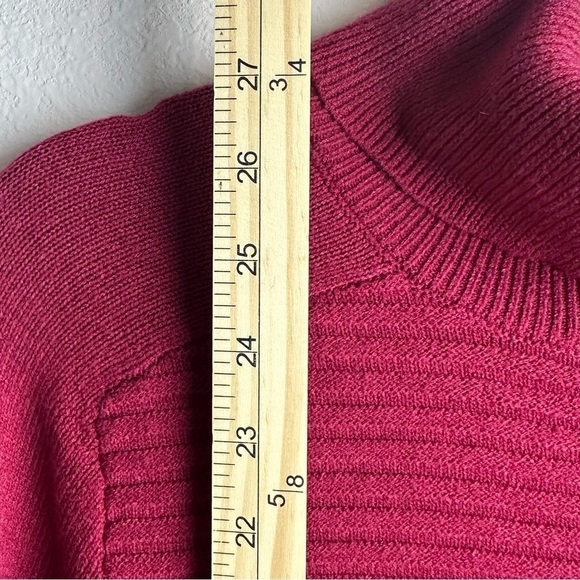 ELOQUII Turtleneck Pullover Ribbed Sweater Biking Red Women’s 14/16 Plus Size - Picture 9 of 9